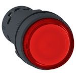 Schneider Electric Моноблочная кнопка с подсветкой, пластик, красный, Ø22, встроенный светодиод, пружинный возврат, 230…240 V AC, 1 НО (арт. XB7NW34M1) в Сургуте фото